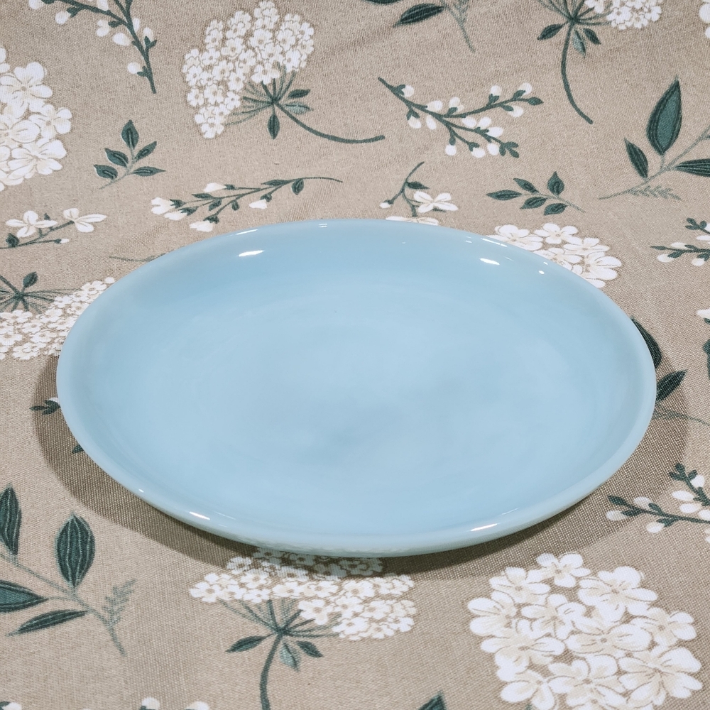 Fire King Blue Delphite 7" Salad Plate Vintage Anchor Hocking Turquoise Blue - Picture 3 of 7